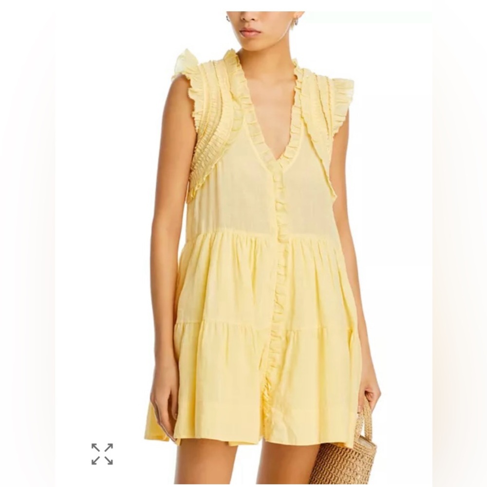 NWT Sea New York Cole Smocked Sleeveless dress sz large